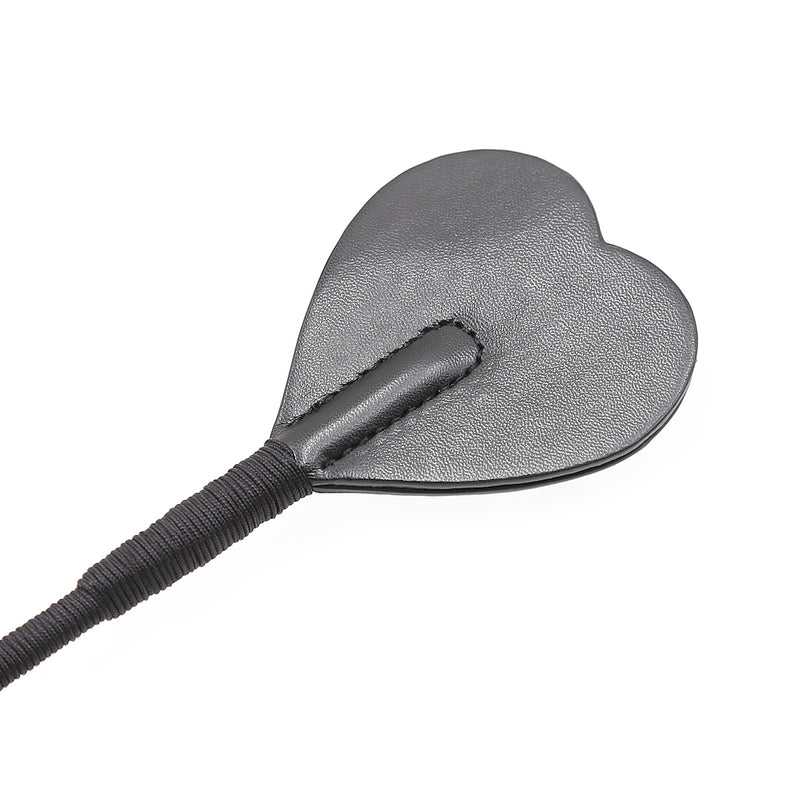 Smart Moves - Paardrijzweepje - Hartvormige Flap - 56 cm - Zwart-Erotiekvoordeel.nl