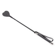 Smart Moves - Paardrijzweepje - Hartvormige Flap - 56 cm - Zwart-Erotiekvoordeel.nl