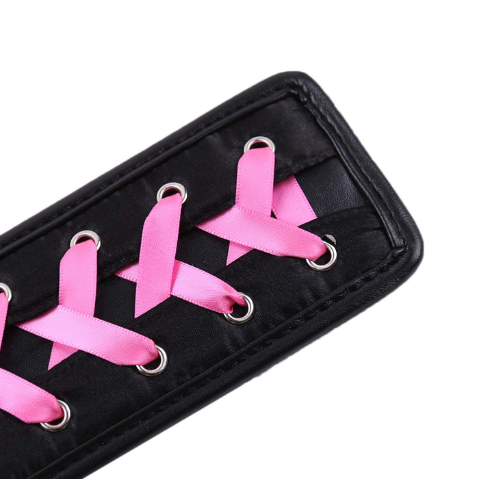 Smart Moves - Paddle - 36 cm Diamanten - Zwart met Roze Lint-Erotiekvoordeel.nl