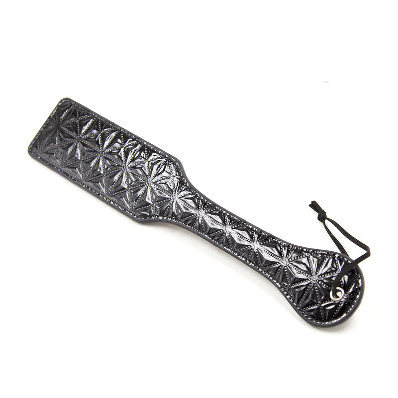Smart Moves - Paddle in pelle verniciata - 32 cm - Nero-Erotiekvoordeel.nl