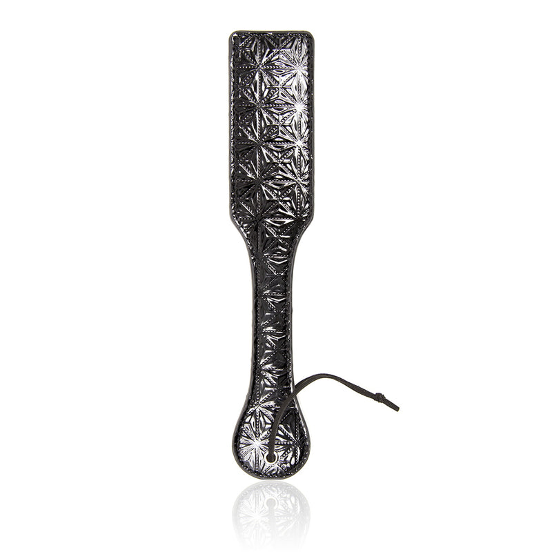 Smart Moves - Paddle in pelle verniciata - 32 cm - Nero-Erotiekvoordeel.nl
