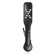 Smart Moves - Paddle en cuir verni - Avec clous - 32 cm - Noir-Erotiekvoordeel.nl