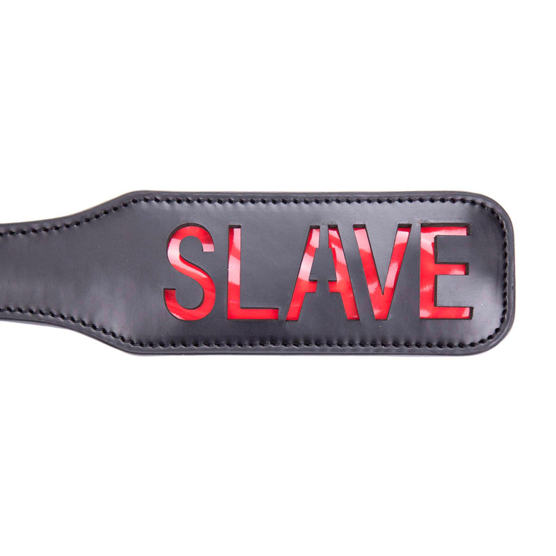 Smart Moves - Paddle SLAVE - 32 cm - PVC - Nero/Rosso-Erotiekvoordeel.nl