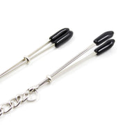 Smart Moves - Tweezer Nipple Clamps on Chain - Adjustable - Silver-Erotiekvoordeel.nl