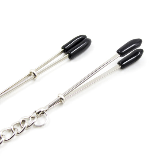 Smart Moves - Tweezer Nipple Clamps on Chain - Adjustable - Silver-Erotiekvoordeel.nl