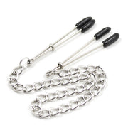 Smart Moves - Tweezer Nipple Clamps on Chain - Adjustable - Silver-Erotiekvoordeel.nl