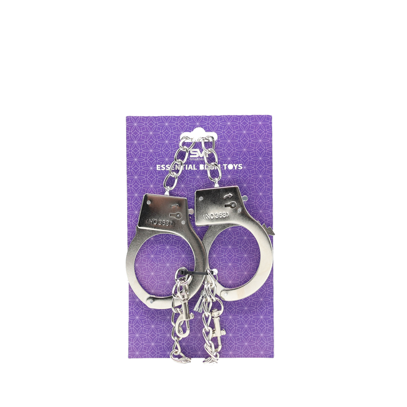 Smart Moves - Menottes de police avec longue chaîne - Argent - Erotiekvoordeel.nl