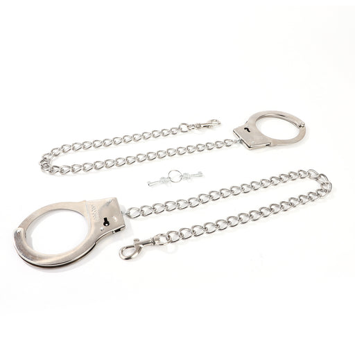Smart Moves - Police Handcuffs with Long Chain - Silver-Erotiekvoordeel.nl