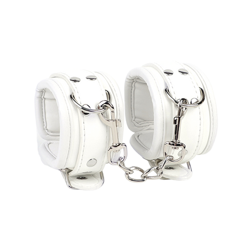 Smart Moves - Padded Wrist Cuffs - White-Erotiekvoordeel.nl