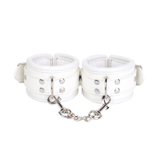 Smart Moves - Padded Wrist Cuffs - White-Erotiekvoordeel.nl