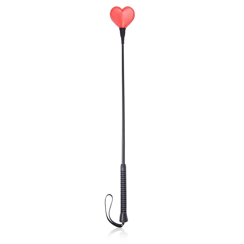 Smart Moves - Rijzweepje - Hartvormig Flapje - 60 cm - Rood/Zwart-Erotiekvoordeel.nl
