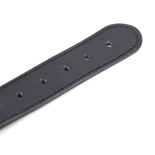 Smart Moves - Ring Gag - Size L - PU Leather - Black-Erotiekvoordeel.nl