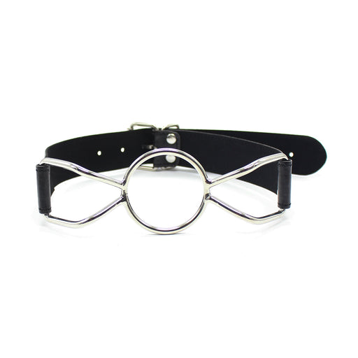 Smart Moves - Ring Gag - Size L - PU Leather - Black-Erotiekvoordeel.nl
