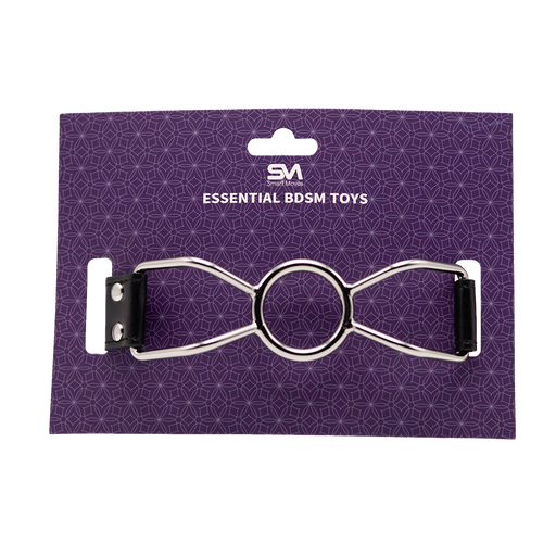 Smart Moves - Ring Gag - Size S - PU Leather - Black-Erotiekvoordeel.nl