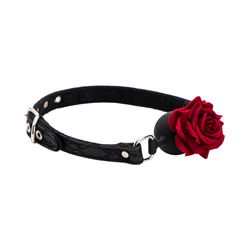 Smart Moves - Ball gag a forma di rosa - Nero/Rosso - Erotiekvoordeel.nl
