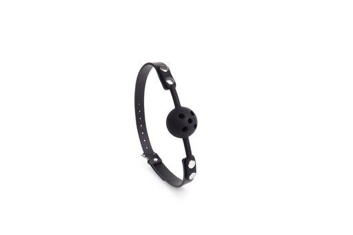 Smart Moves - Silicone Ball Gag with Breathing Holes - Black-Erotiekvoordeel.nl