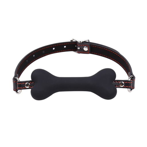 Smart Moves - Silicone Dog Bone Gag - Black-Erotiekvoordeel.nl