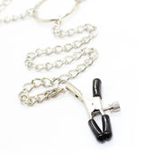 Smart Moves - Nipple Clamps and Clitoral Clamp on Chain - Adjustable - Silver-Erotiekvoordeel.nl