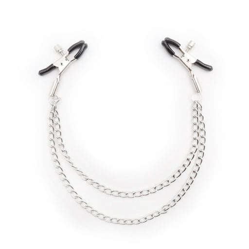 Smart Moves - Nipple Clamps with Double Chain - Silver - Erotiekvoordeel.nl