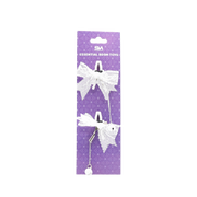 Smart Moves - Pinzas para pezones con lazo de encaje y campanillas - Plata/Blanco-Erotiekvoordeel.nl