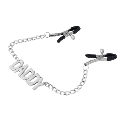 Smart Moves - Nipple clamps with a pendant shaped like the word DADDY - Erotiekvoordeel.nl
