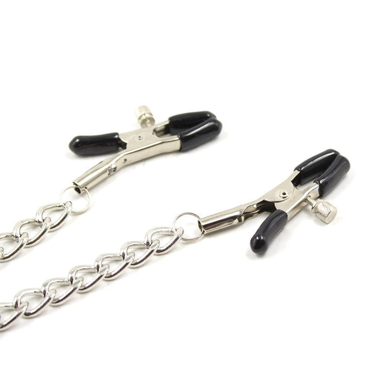 Smart Moves - Nippelklemmen und Schamlippenklemmen an Kette - Verstellbar - Silber-Erotiekvoordeel.nl