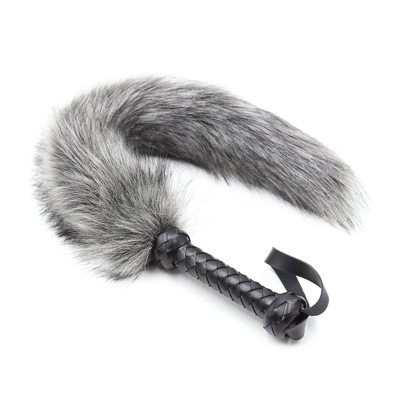 Smart Moves - Vossenstaart Flogger - 62cm - Grijs-Erotiekvoordeel.nl
