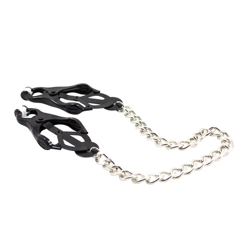 Smart Moves - Black Nipple Clamps with Silver Chain - Erotiekvoordeel.nl