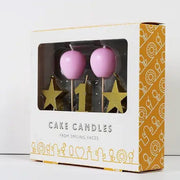 Smiling Faces - Candeline per torte - Decorazioni per cupcake - 1° compleanno bambina - Rosa/Oro - 5 pezzi-Erotiekvoordeel.nl