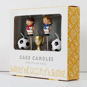 Smiling Faces - Bougies de gâteau - Décoration de cupcakes - Footballeurs - 5 pièces-Erotiekvoordeel.nl
