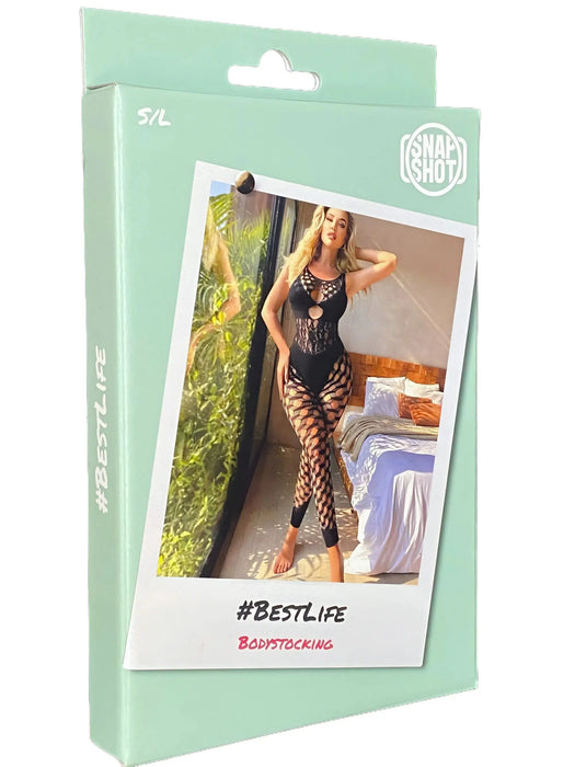 Snapshot - #bestlife - Catsuit - Bodystocking - One Size - Zwart-Erotiekvoordeel.nl