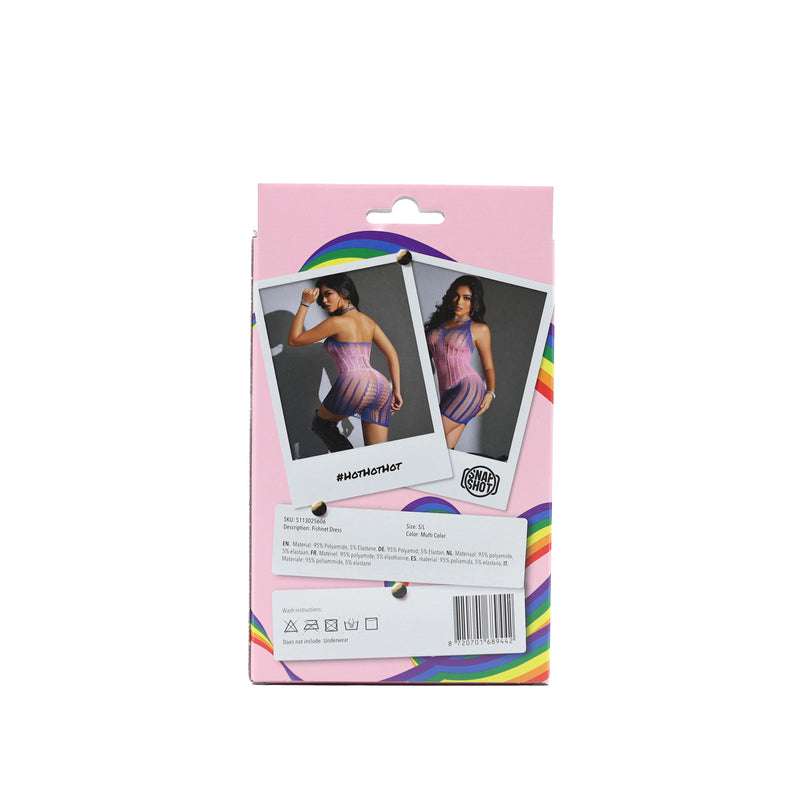 Snapshot - #hothothot - Vestidito de rejilla - Talla única - Rosa/Azul degradado - Erotiekvoordeel.nl
