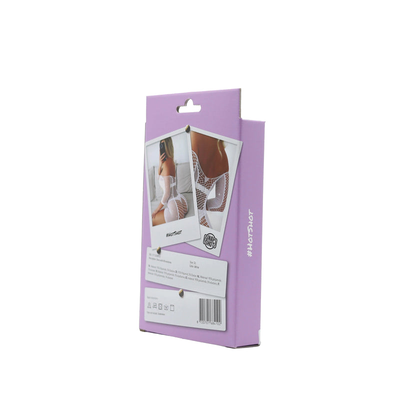 Snapshot - #hotshot - Vestidito sexy con pedrería - Talla única - Blanco - Erotiekvoordeel.nl