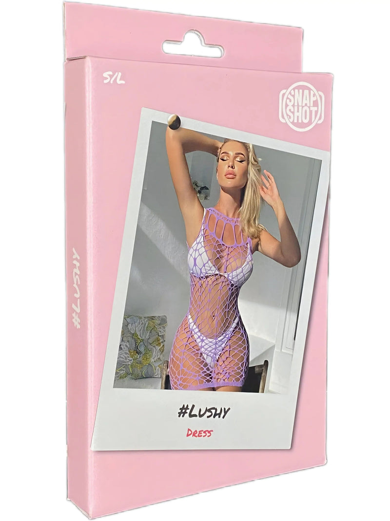 Snapshot - #lushy - Visnet Mini Jurk - One Size - Lila-Erotiekvoordeel.nl