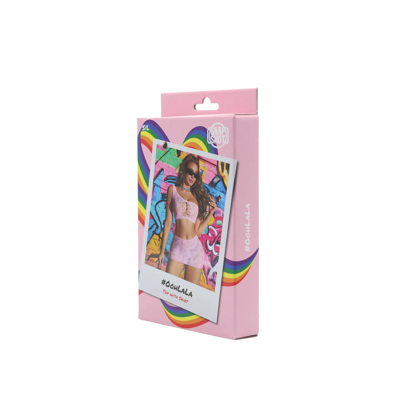 Snapshot - #oohlala - Top with Skirt - One Size - Pink - Erotiekvoordeel.nl