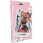 Snapshot - #picoftheday - Visnet Rokje, Top en Handschoenen met Strass steentjes - One Size - Zwart-Erotiekvoordeel.nl