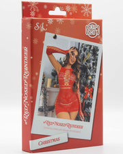 Snapshot - #rednosedreindeer - Sexy Weihnachtskleid aus Netzstoff - Einheitsgröße - Rot-Erotiekvoordeel.nl