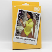 Snapshot - #saturdaynightfever - Body de rejilla - Talla única - Amarillo-Erotiekvoordeel.nl