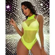 Snapshot - # saturdaynightfever - Body de rejilla - Talla única - Amarillo-Erotiekvoordeel.nl