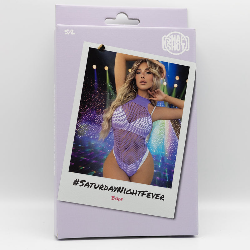 Snapshot - #saturdaynightfever - Body de rejilla - Talla única - Lila-Erotiekvoordeel.nl
