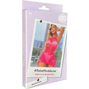 Snapshot - #showyourglow - Kanten Mini Jurkje met Strass steentjes - One Size - Roze-Erotiekvoordeel.nl