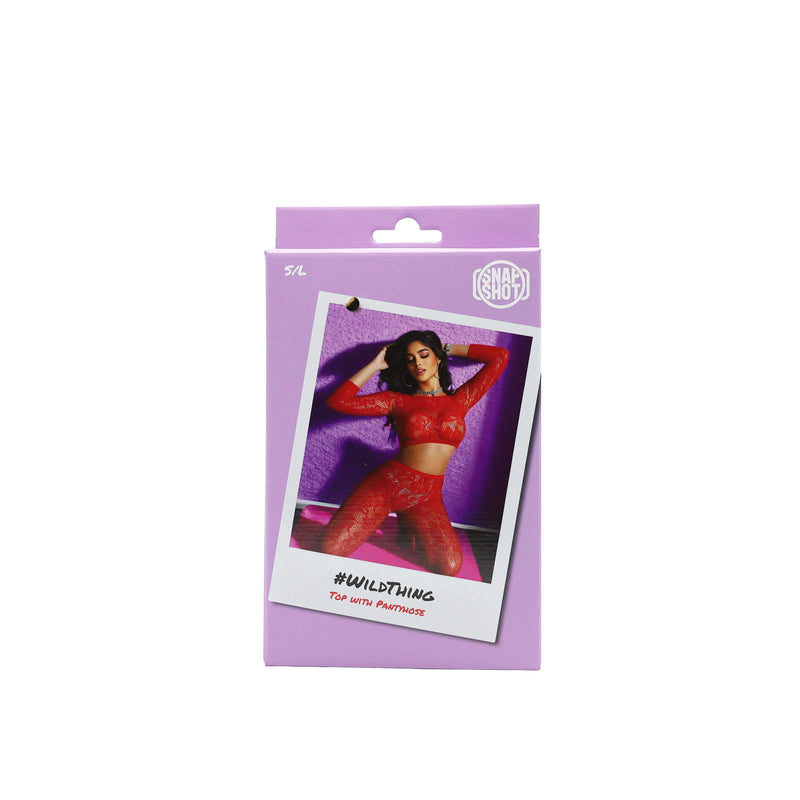 Snapshot - #wildthing - Top with Pantyhose - One Size - Red-Erotiekvoordeel.nl