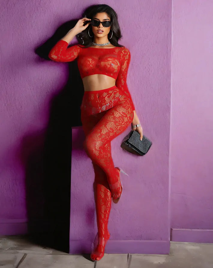 Snapshot - #wildthing - Top with Pantyhose - One Size - Red-Erotiekvoordeel.nl