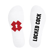 SneakXX - Sneaker Sokken LOCKED COCK - Wit-Erotiekvoordeel.nl