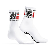 SneakXX - Sneaker Sokken LOCKED COCK - Wit-Erotiekvoordeel.nl