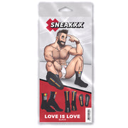 SneakXX - Sneaker-Socken LOVE IS LOVE - Schwarz - Erotiekvoordeel.nl
