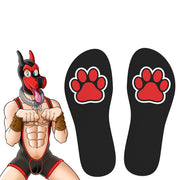 SneakXX - Calcetines deportivos PUPPY CAPUCHA BDSM - Negro/Rojo/Blanco - Erotiekvoordeel.nl