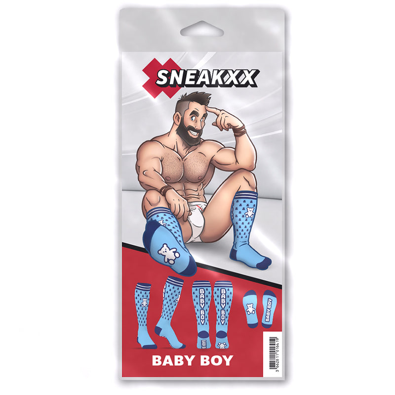 SneakXX - Chaussettes de football BABY BOY - Bleu clair - Erotiekvoordeel.nl