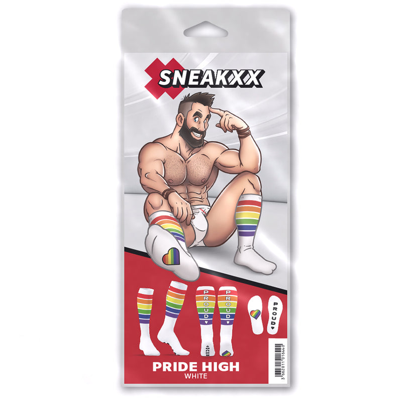 SneakXX - Chaussettes de football PRIDE - Blanc - Erotiekvoordeel.nl