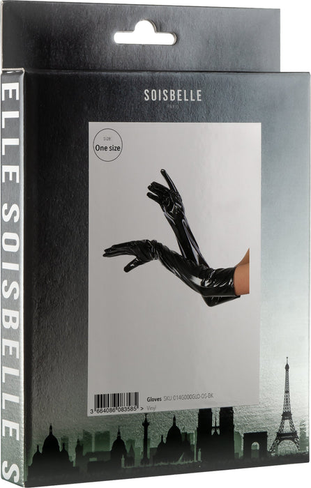 Soisbelle Paris - Lak Handschoenen - One Size - Zwart-Erotiekvoordeel.nl